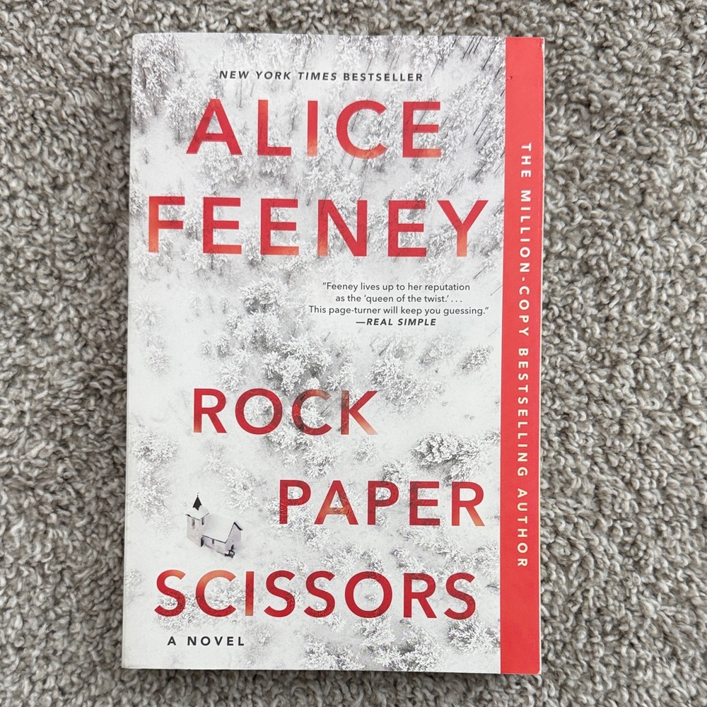 Alice Feeney "Rock Paper Scissors" Paperback - White & Red Cover